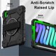 thumbnail image 4 of Funda Resistente a Golpes para iPad mini 2024 / mini 6, Silicona Anti Caída + Capa Protectora de PC con Asa Giratoria de 360°, Soporte, Correa para el Hombro, Negro, 4 of 8