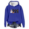thumbnail image 1 of WEAIXIMIUNG Chandail en Molleton pour Femmes Col Rond Fermeture Éclair Mode Féminine Imprimé Lettre Chandail à Capuchon Décontracté Coupe Ample Pull Chandail en Molleton, 1 of 2