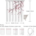 thumbnail image 6 of JOOCAR Cherry Blossom Shower Curtain with 12 Hooks Washable Polyester Fabric 72"x72" inch, 6 of 7