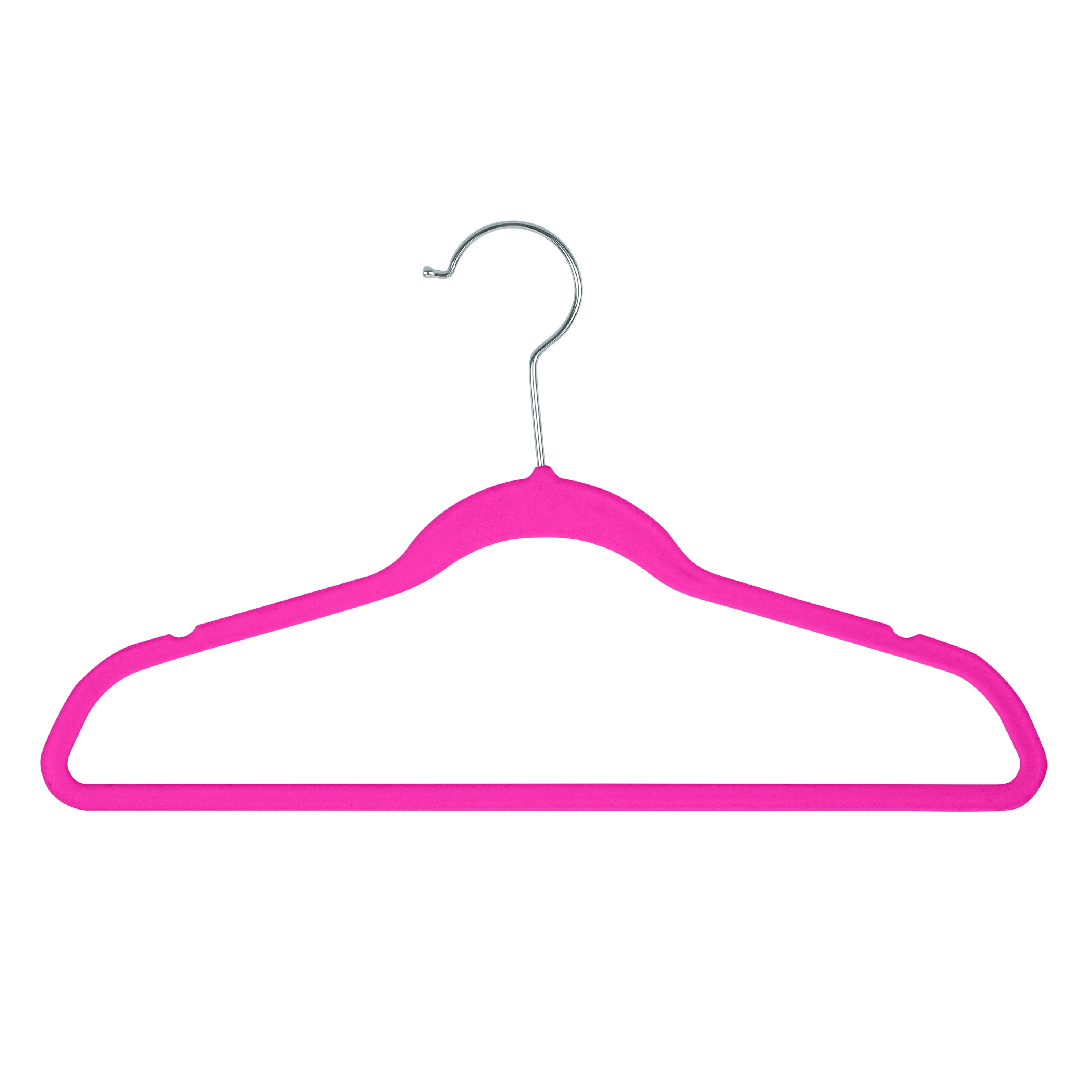 Simplify Kids 50 Pack Velvet Shirt Hangers in Neon Colors