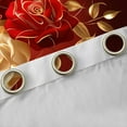 thumbnail image 4 of Feelyou Red Gold Rose Curtains Pack of 2 (42x84 Each), Romantic Fashion Floral Curtains Blackout, Romantic Anniversary Theme Bedroom Curtains, Blackout Curtains Room Decor, 4 of 6