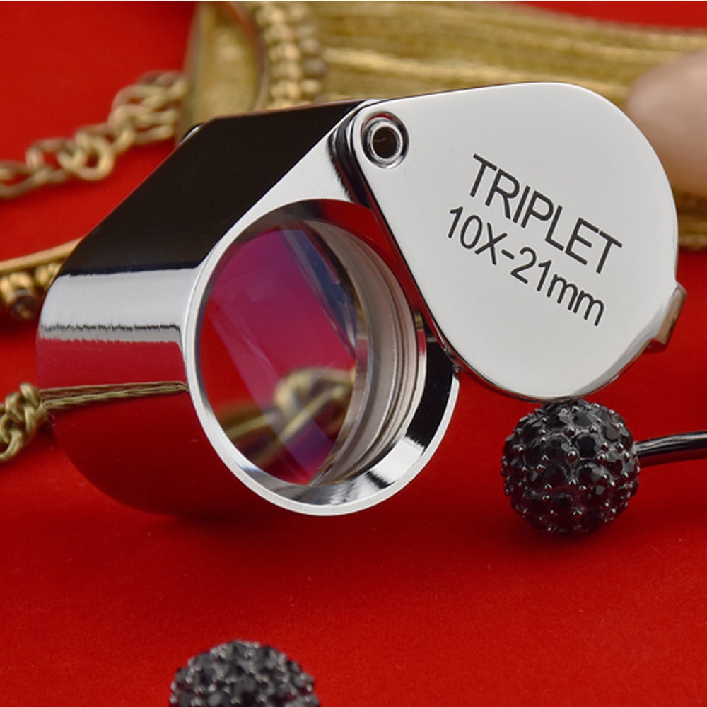 30 x 21mm Glass Magnifying Magnifier Jeweler Eye Jewelry Loupe Loop Coins 