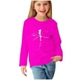 thumbnail image 2 of Spazoro Toddler Kids Girls Boys Sweatshirts, Long Sleeve Crew Neck Graphic Fall Winter Tops for Childs Girls Boys Hot Pink Size 4 T, 2 of 5