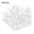 thumbnail image 3 of Clothes Hanger Marker L Size Tag Fit 0.24 Inch Rod Black Letter on Clear Square for Garment Clothing Pack of 100, 3 of 5