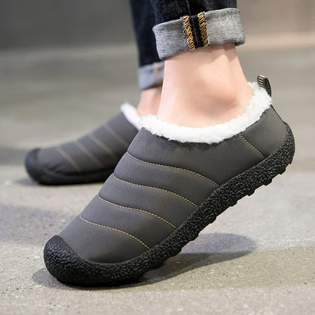 

YOUSNH Couple Autumn and Winter Fashion Plus Wool Thickened Low Top Warm Cotton Shoes for Men and Women Soft Soled Ankle Boots Shoes Woman 2024 Trend Grey 7.5