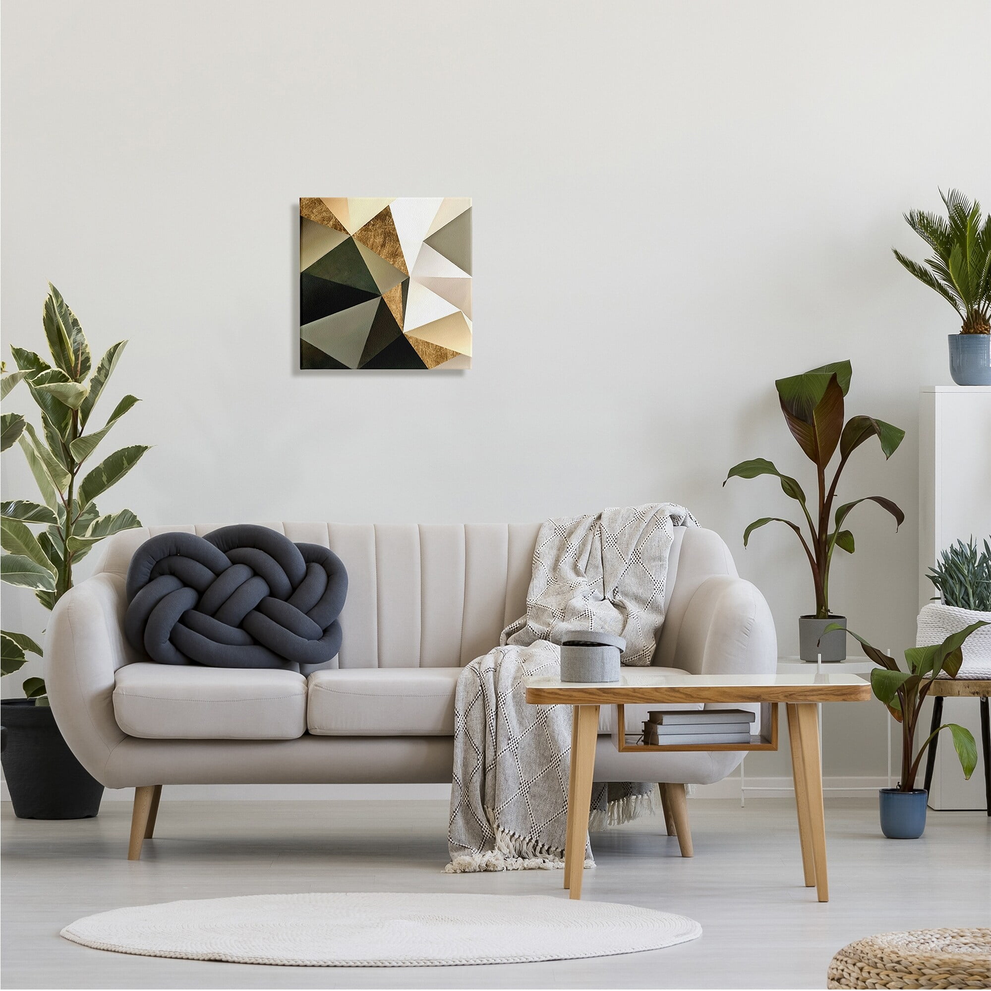 Stupell Industries Modern Geometric Triangle Collage Bold Abstract Shapes, 36 x 36,Design by Alonzo Saunders