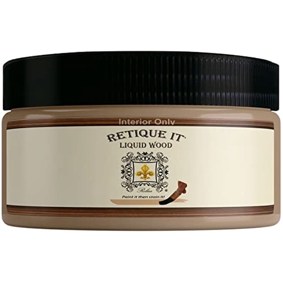 Retique It Liquid Fiber Stain It Perfect Companion Filler, Putty, Chalk Furniture, Milk Paint & Cabinet Paint, 8Oz, 1. Light Wood, 8 Fluid Ounces