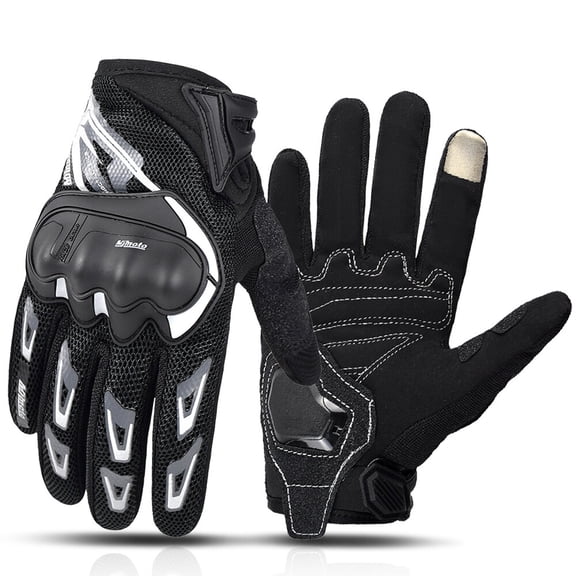 Summer Men's Motorcycle Riding Gloves Breathable Mesh Motocross Gloves Anti-fall Motorbike Gloves Touchscreen Bicycle Gloves Anti-slip