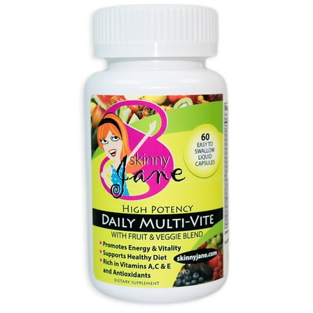 Skinny Jane - Daily Multi Vitamin - High Potency with Fruit and Veggie (Best Womens Multivitamin For Weight Loss)