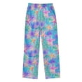 thumbnail image 2 of FORMRS Kids Pajama Pants with Pockets Size 13-14Y Boys Lounge Sleep Bottoms, Neon Starfish Pattern, 2 of 8