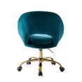 thumbnail image 3 of Savas Velvet Task Chair for Home Office in Teal, 3 of 8