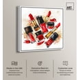 thumbnail image 2 of Lipstick and Nail Polish Collection Canvas Glam Art Prints by Art Remedy, White Frame, 16" x 16", 2 of 7