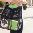thumbnail image 5 of Hfppkn Polka Dot Drawstring Ita Handbag Clear Display Shoulder Bag for Daily Commute 35x14x36cm Black, 5 of 7