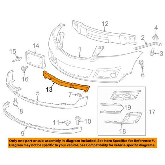 Chevrolet GM OEM FR Bumper Face-Impact Foam Energy Absorber Bar 20983793