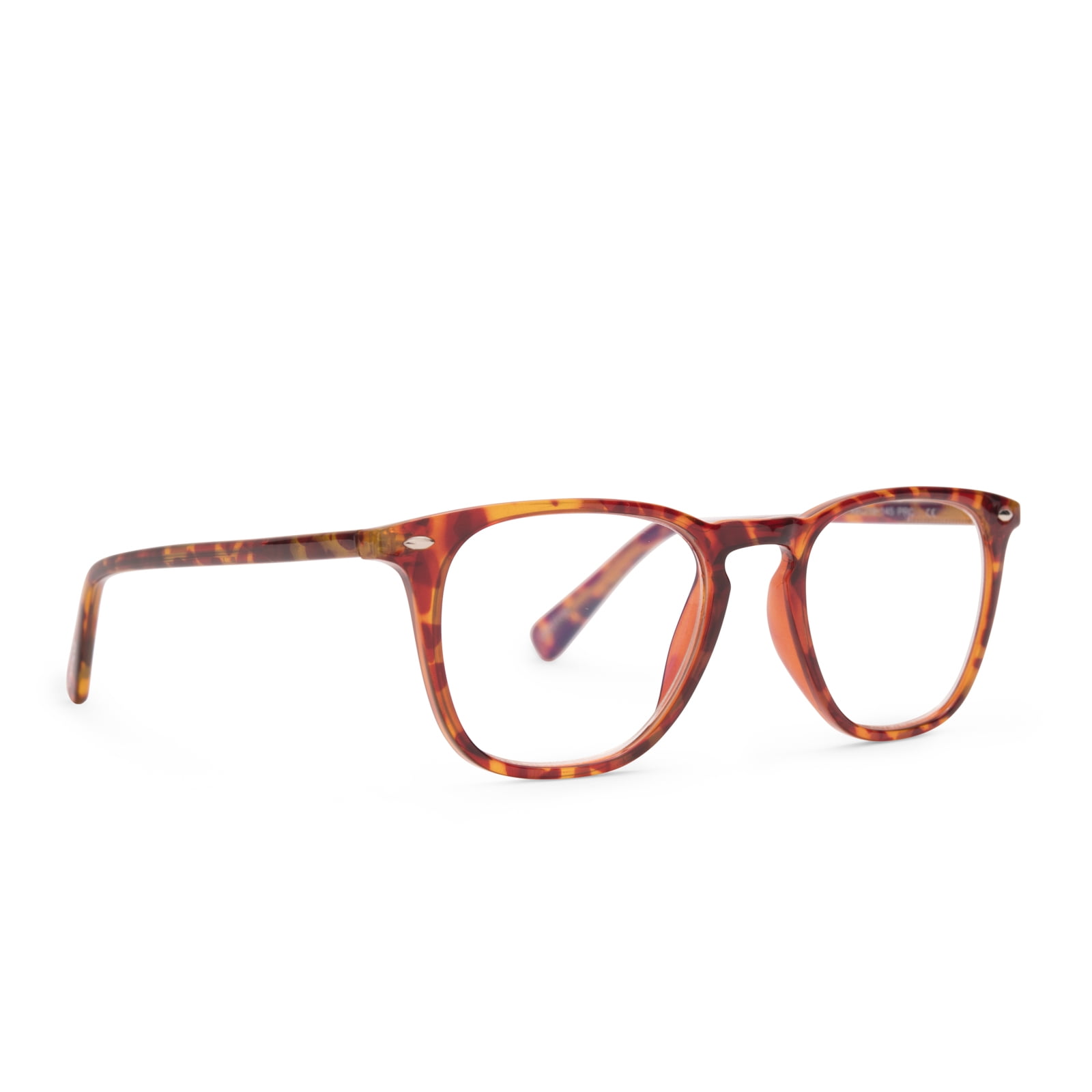 Compliments by DIFF Eyewear Griffin Blue Light Reading Glasses Amber Tortoise +2.0