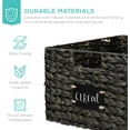 thumbnail image 5 of Neatifyes Pantry Baskets Set of 2 16x12in Water Hyacinth Storage Baskets, Woven Wicker Kitchen Organizers with handles w/Chalkboard Label Chalk Marker - Black, 5 of 7