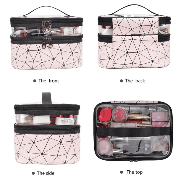 Makeup Bags Double layer Travel Cosmetic Cases Make up Organizer