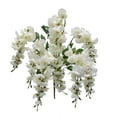 thumbnail image 1 of Mainstays 20 inch Artificial Flower, Wisteria Bouquet, White Color. Indoor Use., 1 of 5
