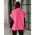 thumbnail image 3 of Lentta Womens Fuzzy Fleece Vest Oversized Sleeveless Sherpa Jacket Button Down Outerwear with Pockets, 3 of 5