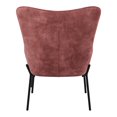 thumbnail image 2 of CorLiving Charlotte Winged Back Velvet Indoor Accent Chair with Stool and Metal Legs, 2 of 9