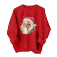 thumbnail image 4 of Cadancy Christmas Sweatshirts for Women Funny Santa Graphic Crew Neck Pullover Tops Xmas Holiday Loose Long Sleeve Shirts Winter Vintage Fashion Outfits 2025, 4 of 5