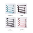 thumbnail image 3 of maskred 4-shelf Shoe Rack Stainless Steel Shoe Rack Shoes Closet with Non-woven Coffee coffee, 3 of 6