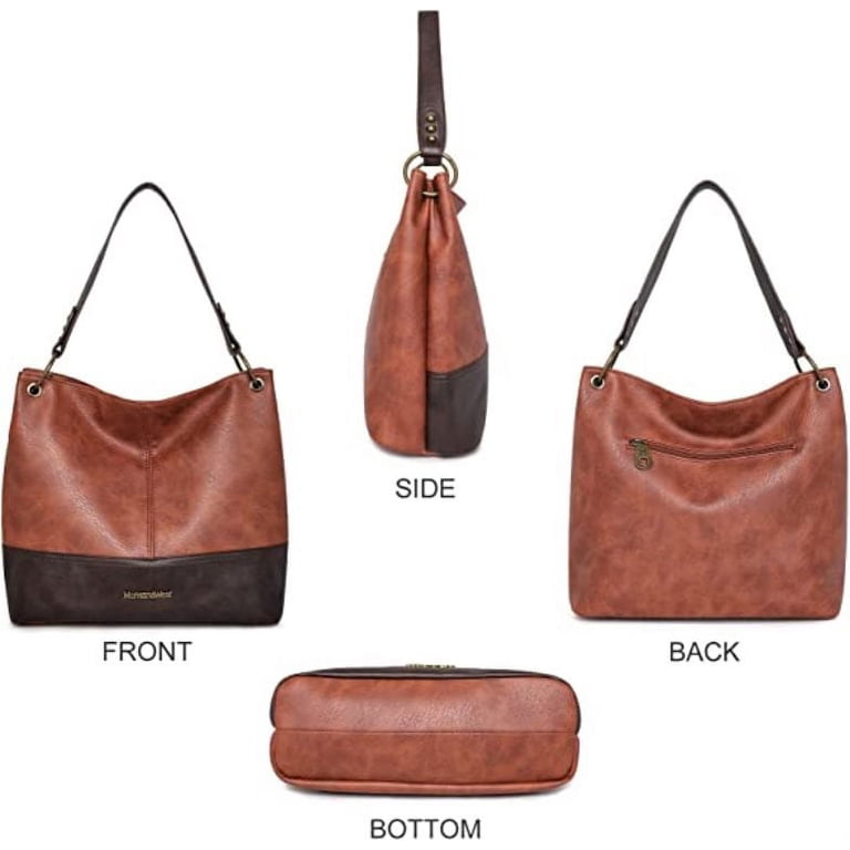 Montana West Hobo Bag, Brown Vegan Leather photo 6