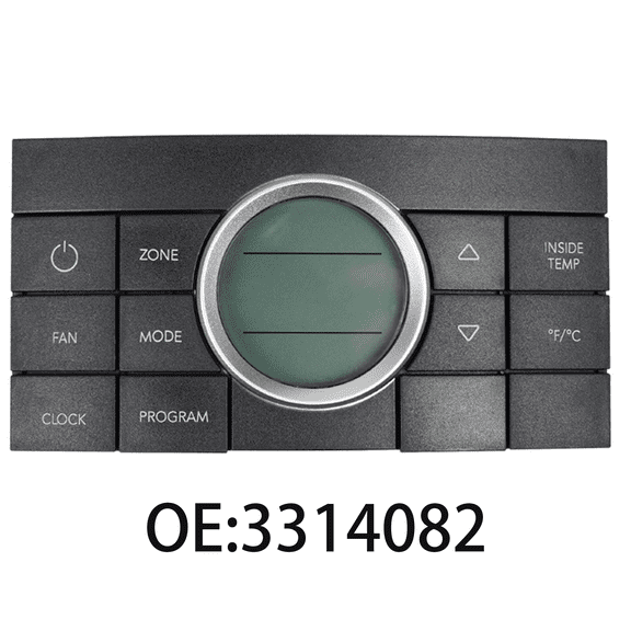 WOLFWO 3314082 RV Thermostat Multi-Zone Comfort Control Center 2 10-Button Replacement for Dometic CCC2, Fit for Air Conditoner Series 579, 595, 600, 6308, 520, 6218xx, 457915 and More - Black