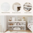 thumbnail image 3 of AOILE Wooden Bookshelf with Drawer, Storage Organizer with Cubby Shelves for Playroom, Classroom, Library, Study Room – White, 3 of 8