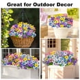 thumbnail image 6 of Artificial Fake Pansy Flowers for Outdoor, 24 Bundles Silk Fake Spring Flowers UV Resistant Realistic Pansy Faux Eucalyptus Plants for Outside Planters Porch Window Box Garden Indoor Decor, 6 of 6