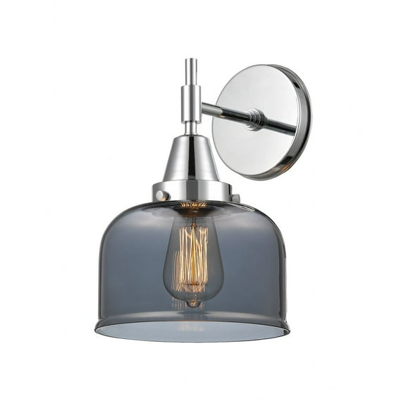 447-1W-PC-G73-Innovations Lighting-Caden - 1 Light Wall Sconce-11 Inches Tall and 8 Inches Wide-Polished Chrome Finish-Light Smoke Glass Color
