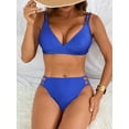 thumbnail image 3 of Asoul Women's Push Up V Neck Bikini Sets Hollow Out Two Piece Bathing Suit, 3 of 7