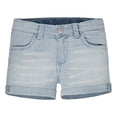 thumbnail image 2 of Levi's Girls' Denim Shorty Shorts, 12, Ultra Light, 2 of 2