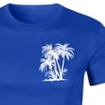 thumbnail image 5 of Fengqque Men's Crewneck T-Shirt Short Sleeve Tees Coconut Tree Printed Loose Summer Basic Tops Blue-B L(L), 5 of 5