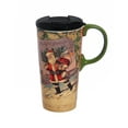 thumbnail image 1 of Cypress Home Vintage Christmas Ceramic Travel Coffee Mug, 17 ounces, 1 of 2