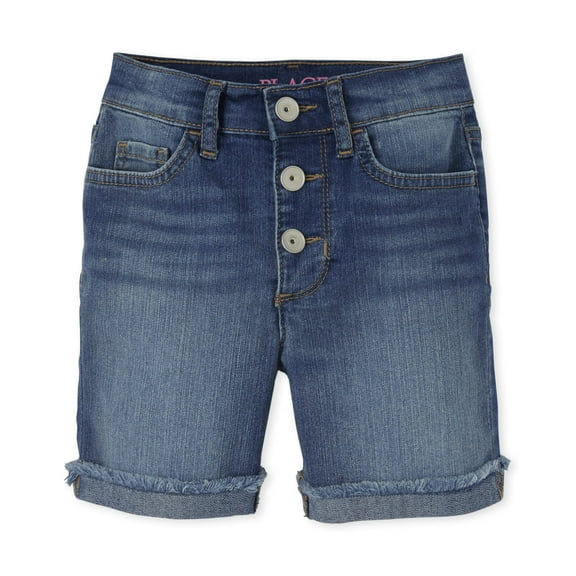 Pantalones cortos midi de mezclilla The Children's Place para niñas de cintura alta