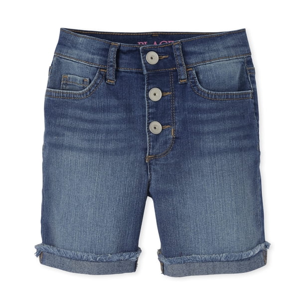 Pantalones cortos midi de mezclilla The Children's Place para niñas de cintura alta