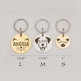 thumbnail image 4 of Anavia Stainless Steel Double Sided Round Name - Animal Face Engraved Dog & Cat ID Tag, Silver, S, 4 of 4