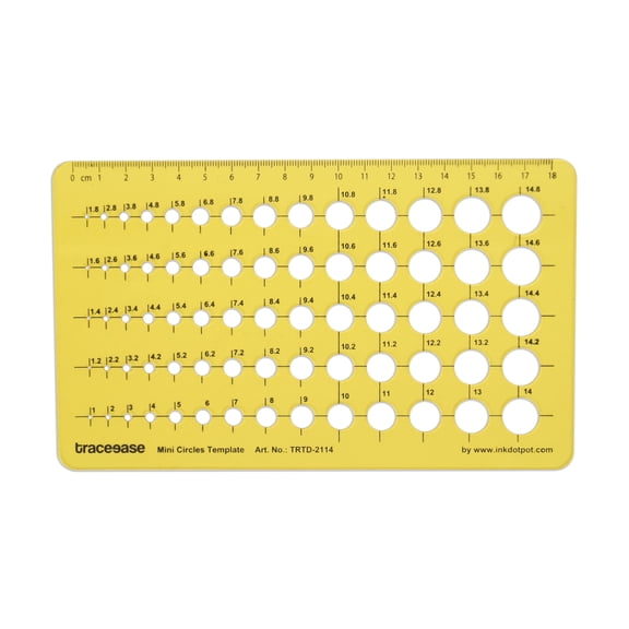 Traceease Geometric Drafting Mini Circle Template Drawing Stencil, Designing Template Measuring Ruler