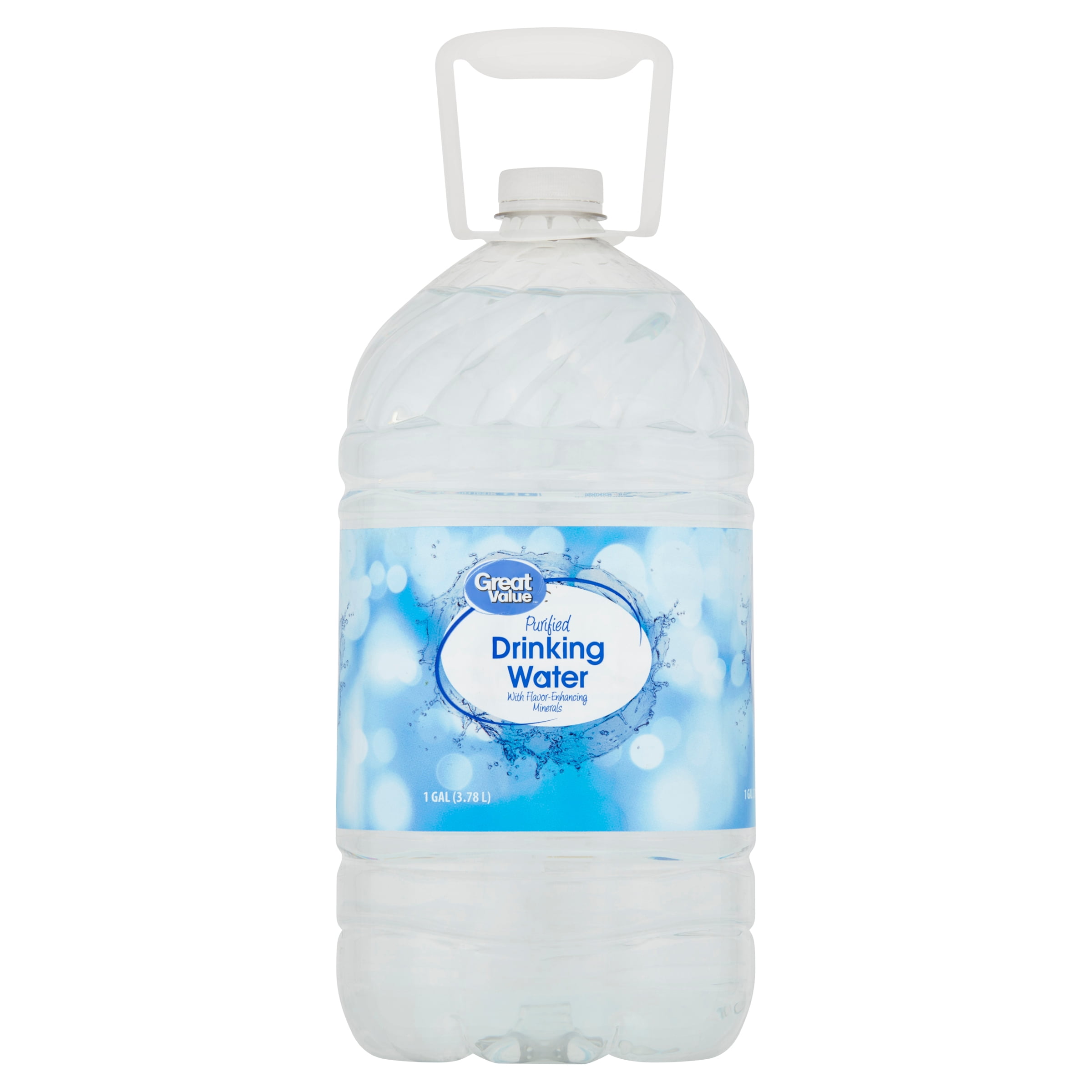 Great Value Purified Drinking Water, Purified Through Reverse Osmosis, 1 Gallon Individual Unit