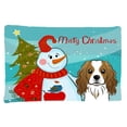 thumbnail image 1 of Carolines Treasures BB1844PILLOWCASE Snowman With Cavalier Spaniel Fabric Standard Pillowcase, 1 of 2