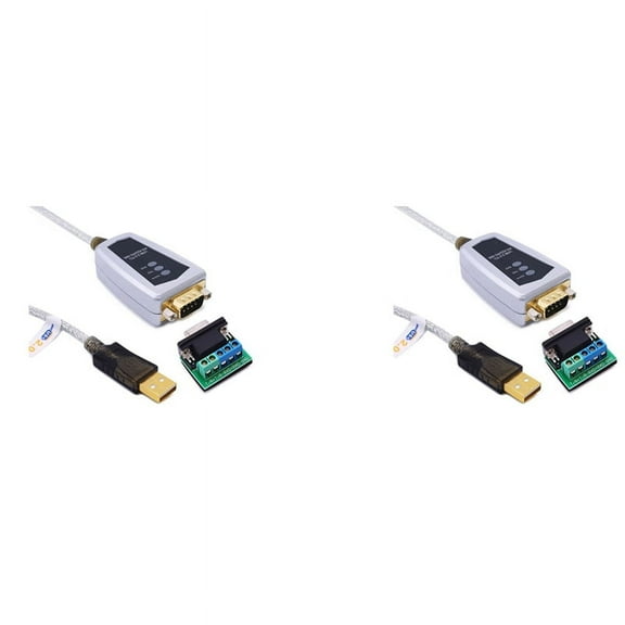 2X USB 2.0 to RS485 RS422 Serial Converter Adapter Cable for - Chip Windows 10 8 7
