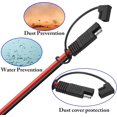 thumbnail image 4 of ERSAN-10AWG Solar Panel Connector Cable with dust Cap SAE Photovoltaic Extension Cable Pure Copper M-C-4 Plug for Photovoltaic Inverter for RV Solar Connector.with SAE Connector(SAE-60cm/1Pack), 4 of 4
