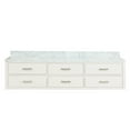 thumbnail image 3 of Castor 80 in W White Double Bath Vanity and Carrara Marble Top, 3 of 10