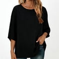 thumbnail image 1 of RXMEKW Linen Batwing Sleeve Loose Top for Women Round Neck Backless Style Solid Color, 1 of 8