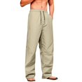 thumbnail image 6 of Men’s Lined Sweatpants Thermal Thicken Fleece Wide Leg Track Pants Windproof Warm, 6 of 9