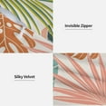 thumbnail image 5 of Summer Palm Leaf Pillow Covers 16x16 Set of 2, Coral Tropical Leaf Decorative Outdoor Throw Pillow Covers Green Blue Botanical Farmhouse Cushion Case Linen Square Decor for Home Couch Sofa, 5 of 6