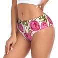 thumbnail image 2 of Kdxio Culottes Taille Haute à Imprimé Fleurs Roses pour Femmes, sous-Vêtements en Coton Anti-Humidité-TTG, 2 of 6