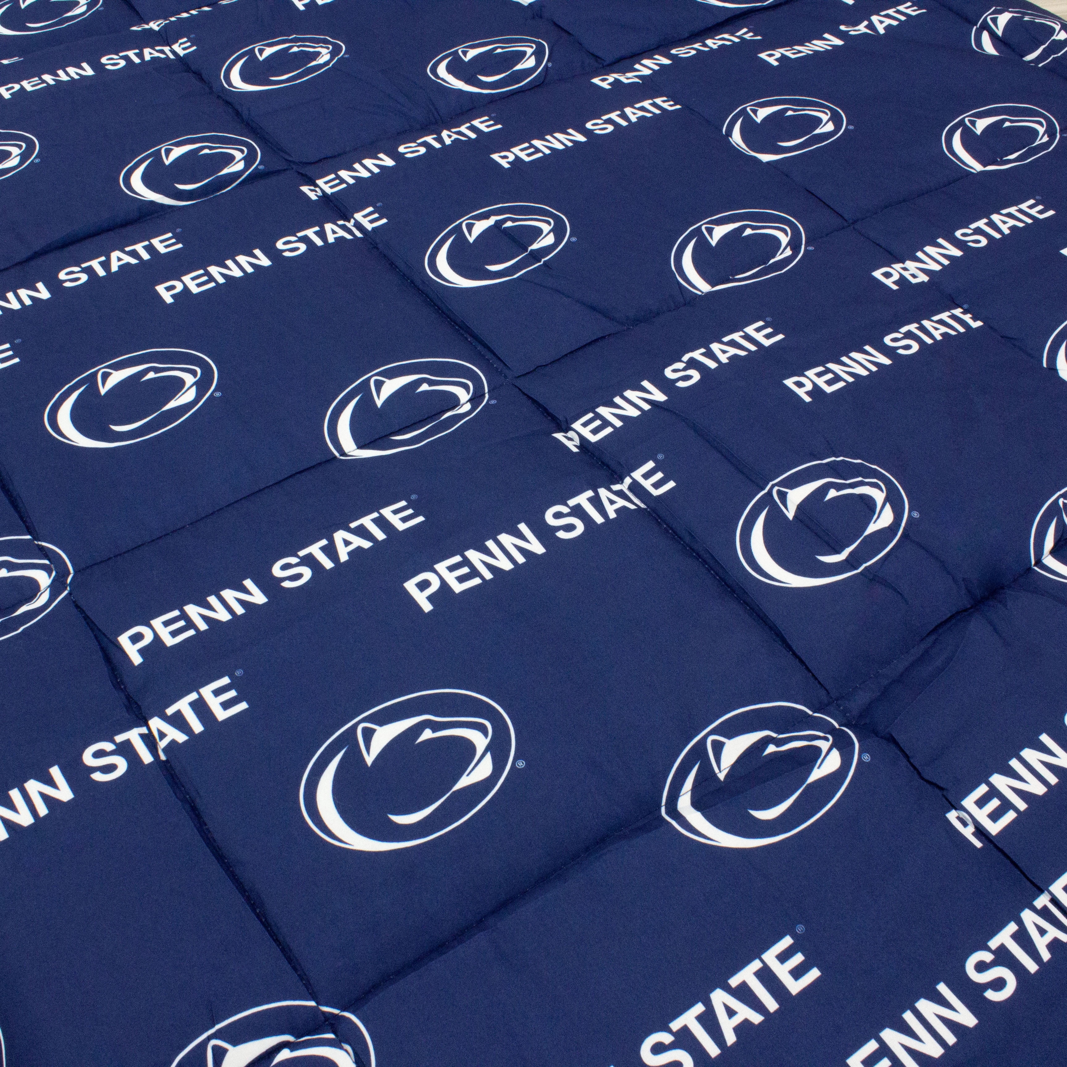 College Covers Penn State Nittany Lions Reversible Big Logo Soft and Colorful Comforter, Queen