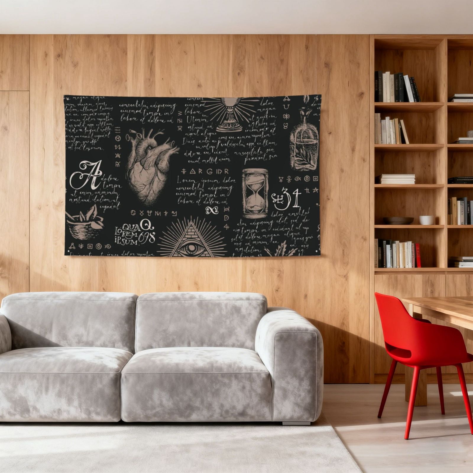 All Seeing Abstract Medical Magic Four Hole Decorated Banner Flag for Garden Yard Home Decoration Indoor Outdoor 4x6 Ft